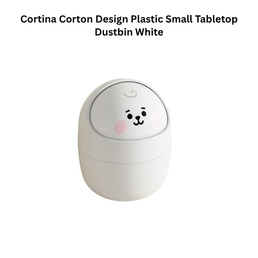 Cortina Corton Design Plastic Small Tabletop Dustbin White