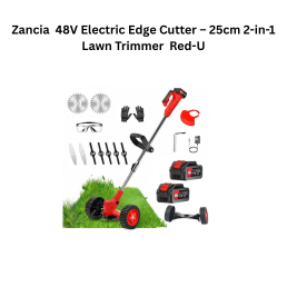 Zancia 48V Electric Edge Cutter – 25cm 2-in-1 Lawn Trimmer Red-U