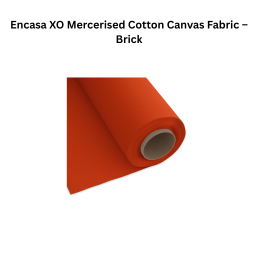 Encasa XO Mercerised Cotton Canvas Fabric – Brick