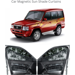 Able Dotnet Half Car Magnetic Sun Shade Curtains for TATA Sumo Gold Set of 6 Pcs Sporty