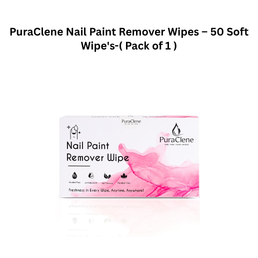 PuraClene Nail Paint Remover Wipes – 50 Soft Wipe's-( Pack of 1 )