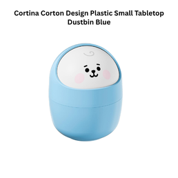 Cortina Corton Design Plastic Small Tabletop Dustbin Blue