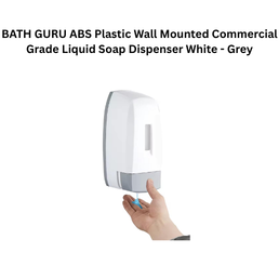 BATH GURU ABS Plastic Wall Mounted Commercial Grade Liquid Soap Dispenser White - Grey