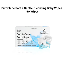 PuraClene Soft & Gentle Cleansing Baby Wipes - 50 Wipes