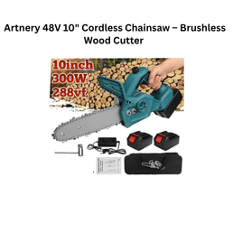 Artnery 48V 10" Cordless Chainsaw – Brushless Wood Cutter
