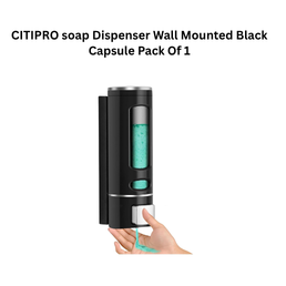 CITIPRO soap Dispenser Wall Mounted Black Capsule Pack Of 1