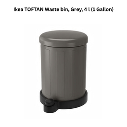 Ikea TOFTAN Waste bin, Grey, 4 l (1 Gallon)