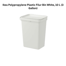 Ikea Polypropylene Plastic Filur Bin White, 10 L (3 Gallon)