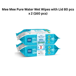 Mee Mee Pure Water Wet Wipes with Lid 80 pcs x 2 (160 pcs)