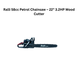 Ralli 58cc Petrol Chainsaw – 22" 3.2HP Wood Cutter