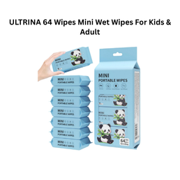 ULTRINA 64 Wipes Mini Wet Wipes For Kids & Adult