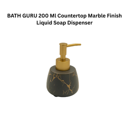 BATH GURU 200 Ml Countertop Marble Finish Liquid Soap Dispenser