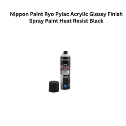 Nippon Paint Ryo Pylac Acrylic Glossy Finish Spray Paint Heat Resist Black
