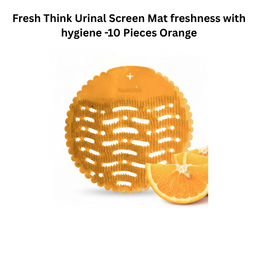 Fresh Think Urinal Screen Mat freshness with hygiene -10 Pieces Orange