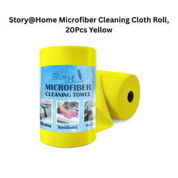 Story@Home Microfiber Cleaning Cloth Roll, 20Pcs Yellow