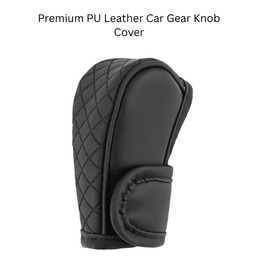 STHIRA® Premium PU Leather Car Gear Knob Cover Fashionable Anti-Slip, Durable & Universal Fit Car Gear Cover Protects Against Scratches/Wear