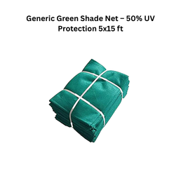 Generic Green Shade Net – 50% UV Protection 5x15 ft