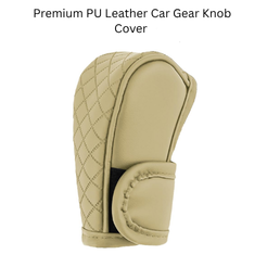 STHIRA® Premium PU Leather Car Gear Knob Cover Fashionable Anti-Slip, Durable & Universal Fit Car Gear Cover Protects Against Scratches/Wear