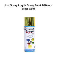 Just Spray Acrylic Spray Paint 400ml - Brass Gold
