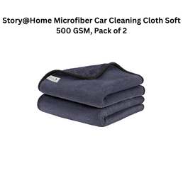 Story@Home Microfiber Car Cleaning Cloth Soft 500 GSM, Pack of 2