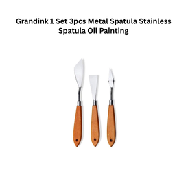 Grandink 1 Set 3pcs Metal Spatula Stainless Spatula Oil Painting