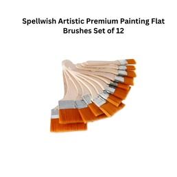 Spellwish Artistic Premium Painting Flat Brushes Set of 12