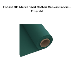Encasa XO Mercerised Cotton Canvas Fabric – Emerald