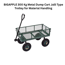 BIGAPPLE 300 Kg Metal Dump Cart Jalli Type Trolley for Material Handling