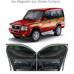 Able Dotnet Half Car Magnetic Sun Shade Curtains for TATA Sumo Gold Set of 6 Pcs Dotnet
