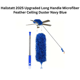 Hallstatt 2025 Upgraded Long Handle Microfiber Feather Ceiling Duster Navy Blue