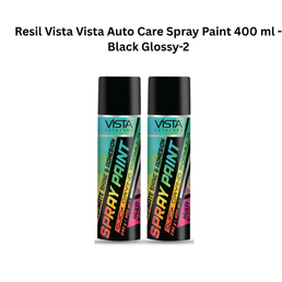 Resil Vista Auto Care Spray Paint 400ml - Black Glossy-2