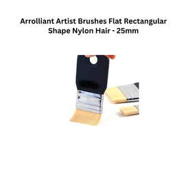 Arrolliant Artist Brushes Flat Rectangular Shape Nylon Hair - 25mm