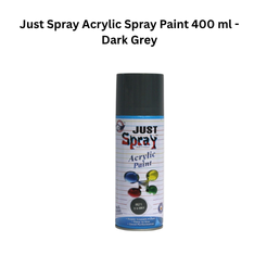 Just Spray Acrylic Spray Paint 400ml - Dark Grey