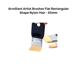 Arrolliant Artist Brushes Flat Rectangular Shape Nylon Hair - 50mm