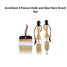 Arrolliant 3 Pieces Chalk and Wax Paint Brush Set
