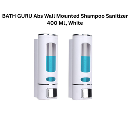 BATH GURU Abs Wall Mounted Shampoo Sanitizer Dispenser 400 Ml, White