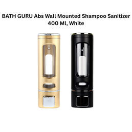 BATH GURU Abs Wall Mounted Shampoo Sanitizer Dispenser 400 Ml,Black & Gold