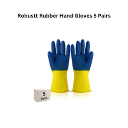Robustt Rubber Hand Gloves 5 Pairs