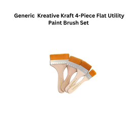 Generic Kreative Kraft 4-Piece Flat Utility Paint Brush Set