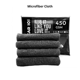 CAR101 Microfiber Cloth - 4Pcs - 75x35 cm - 500 GSM - Grey | Multipurpose | Lint-Free | Superior Softness & High Absorbency | Microfibre Towels for Car