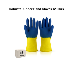 Robustt Rubber Hand Gloves 12 Pairs