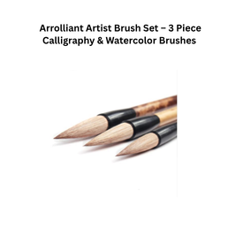 Arrolliant Artist Brush Set – 3 Piece Calligraphy & Watercolor Brushes