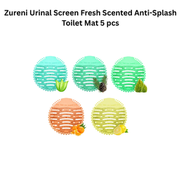 Zureni Urinal Screen Fresh Scented Anti-Splash Toilet Mat 5 pcs