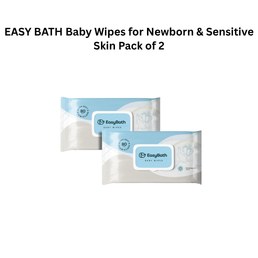 EASY BATH Baby Wipes for Newborn & Sensitive Skin Pack of 2