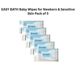 EASY BATH Baby Wipes for Newborn & Sensitive Skin Pack of 5