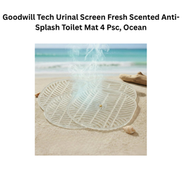 Goodwill Tech Urinal Screen Fresh Scented Anti-Splash Toilet Mat 4 Psc, Ocean