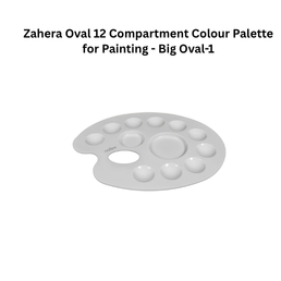 Zahera Oval 12 Compartment Colour Palette for Painting - Big Oval-1