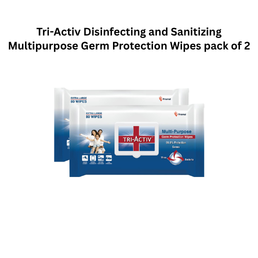 Tri-Activ Disinfecting and Sanitizing Multipurpose Germ Protection Wipes pack of 2