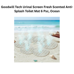 Goodwill Tech Urinal Screen Fresh Scented Anti-Splash Toilet Mat 6 Psc, Ocean