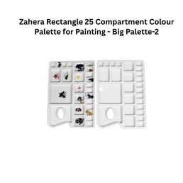 Zahera Rectangle 25 Compartment Colour Palette for Painting - Big Palette-2